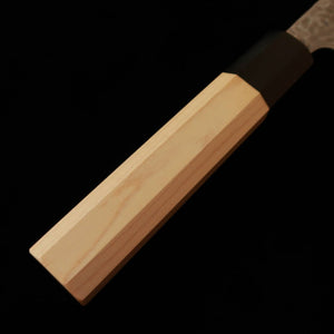Miura Santoku Shirogami #1 mate, martillado, mango octogonal de arce y cuerno de búfalo (165 mm)