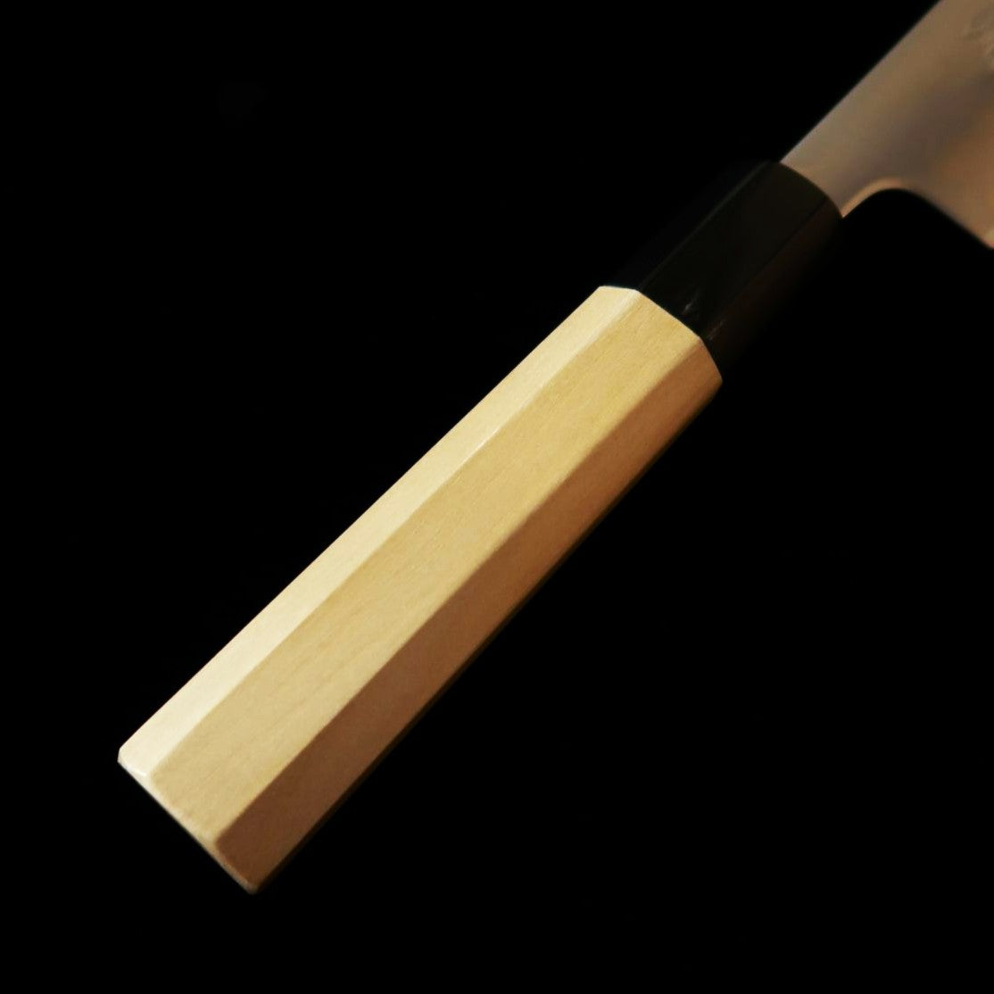 刃道 HADO 翁流 青紙スーパー ステンレスクラッド 朴八角柄 筋引 (240mm)