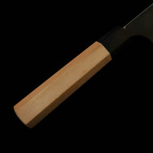 Nakiri MASAKAGE Pebble, Aogami Super, Hammered finish, Black, American Cherry Handle (165mm)