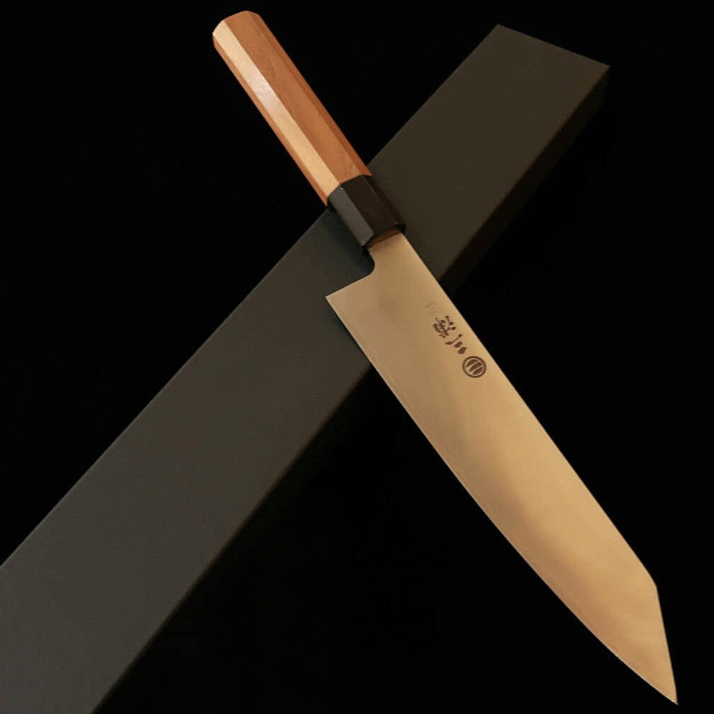 三浦 MIURA 粉末ハイス 切付牛刀 胡桃八角柄 (210mm)