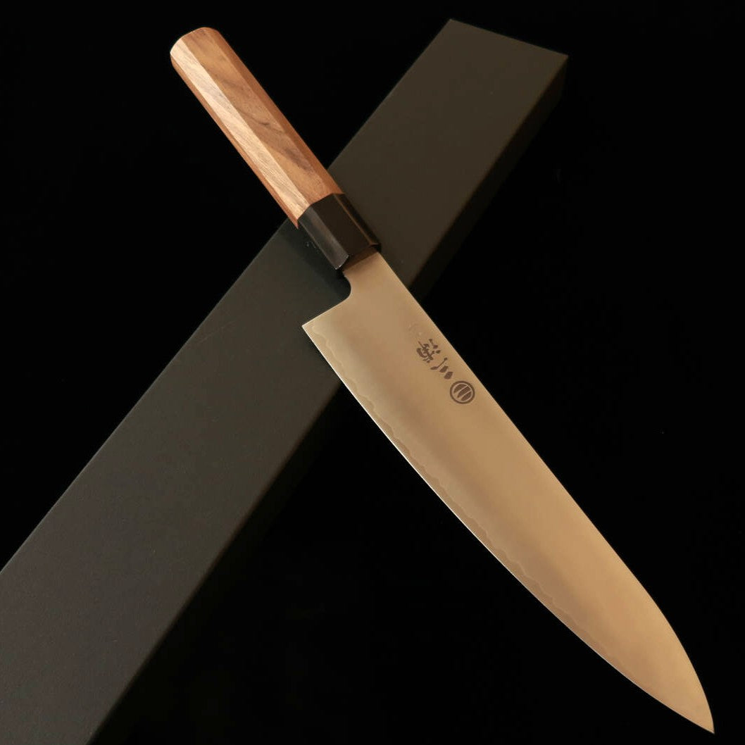 三浦 MIURA 粉末ハイス 牛刀 胡桃八角柄 (210mm)