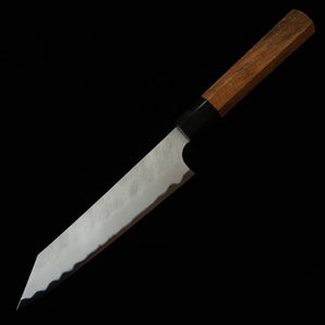 Nigara Kiritsuke Petty Aogami Super Hammered Teak Handle (95/150mm)