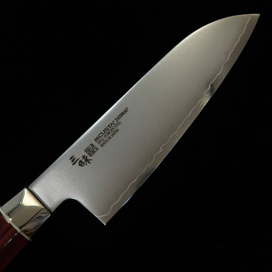 [Novo Clássico] MCUSTA ZANMAI Revolution 3 Vermelha Santoku Pequena (150mm)