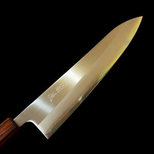 翁流  白紙一号 ステンレスクラッド 煤黒樫柄 牛刀 (240mm)