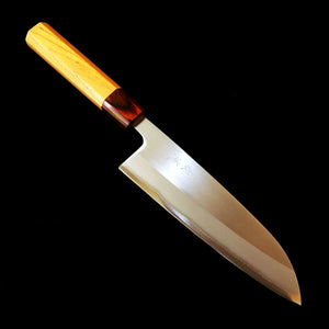 刃道 HADO 翁流  白紙一号 ステンレスクラッド 欅柄 三徳 (165mm)