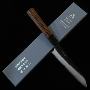 Nigara Hamono NIGARA Petty SG2 martilleado acabado negro mango octogonal de wengué (150 mm)