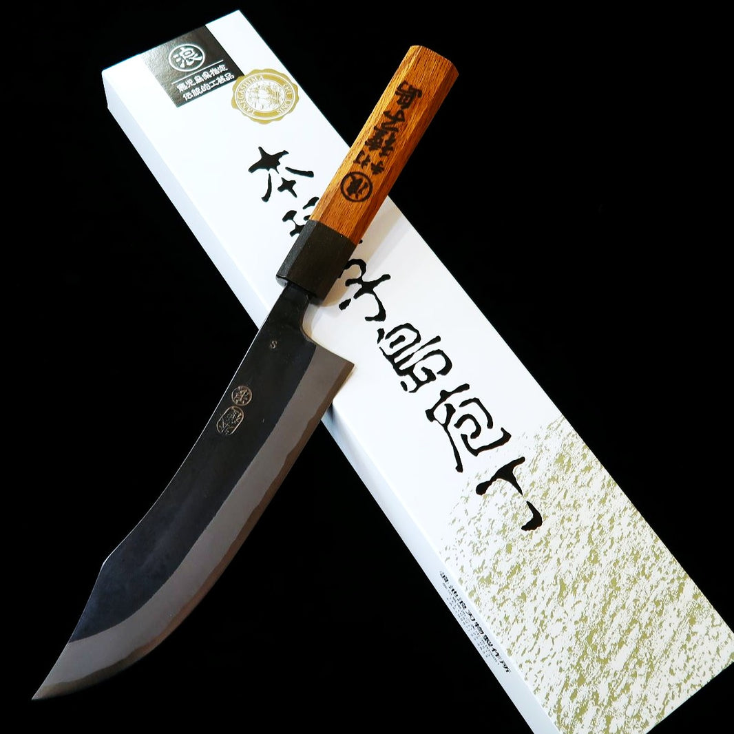池浪刃物 IKENAMI HAMONO 白紙一号 ステン割込 樫柄 鹿さばき (150/180mm)