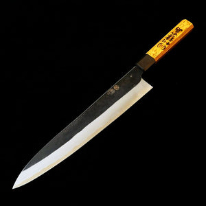 IKENAMI HAMONO Gyuto, Shirogami #1, Stainless Clad with Oak Handle (210-270mm)