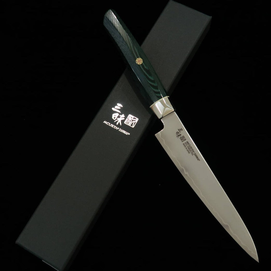 [New Standard] ZANMAI MCUSTA Revolution 3 Green Petty Knife (110/150mm)