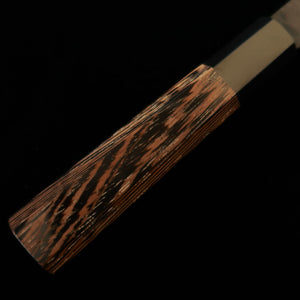 Nigara Hamono NIGARA Santoku SG2 martillado negro mango octogonal de wengué (180 mm)
