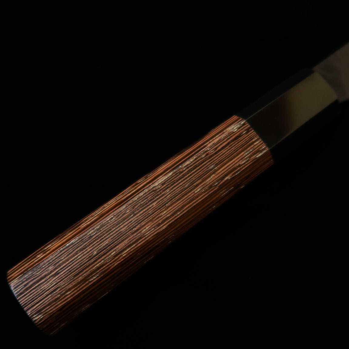 NIGARA (Forge NITOU) couteau nakiri kiritsuke SG2 martelé noirci manche octogonal en wengé (180 mm)