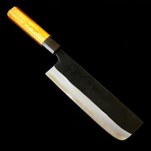 IKENAMI HAMONO Ikenami Hamono Nakiri Shirogami #1 com alma inox cabo de carvalho (170 mm)