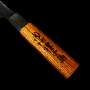 IKENAMI HAMONO Ikenami Hamono Nakiri Shirogami #1 com alma inox cabo de carvalho (170 mm)