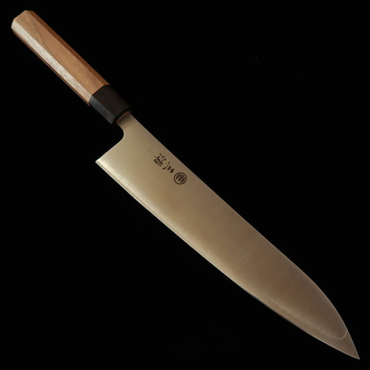 三浦MIURA 牛刀 440C 磨き 胡桃八角柄（240mm）