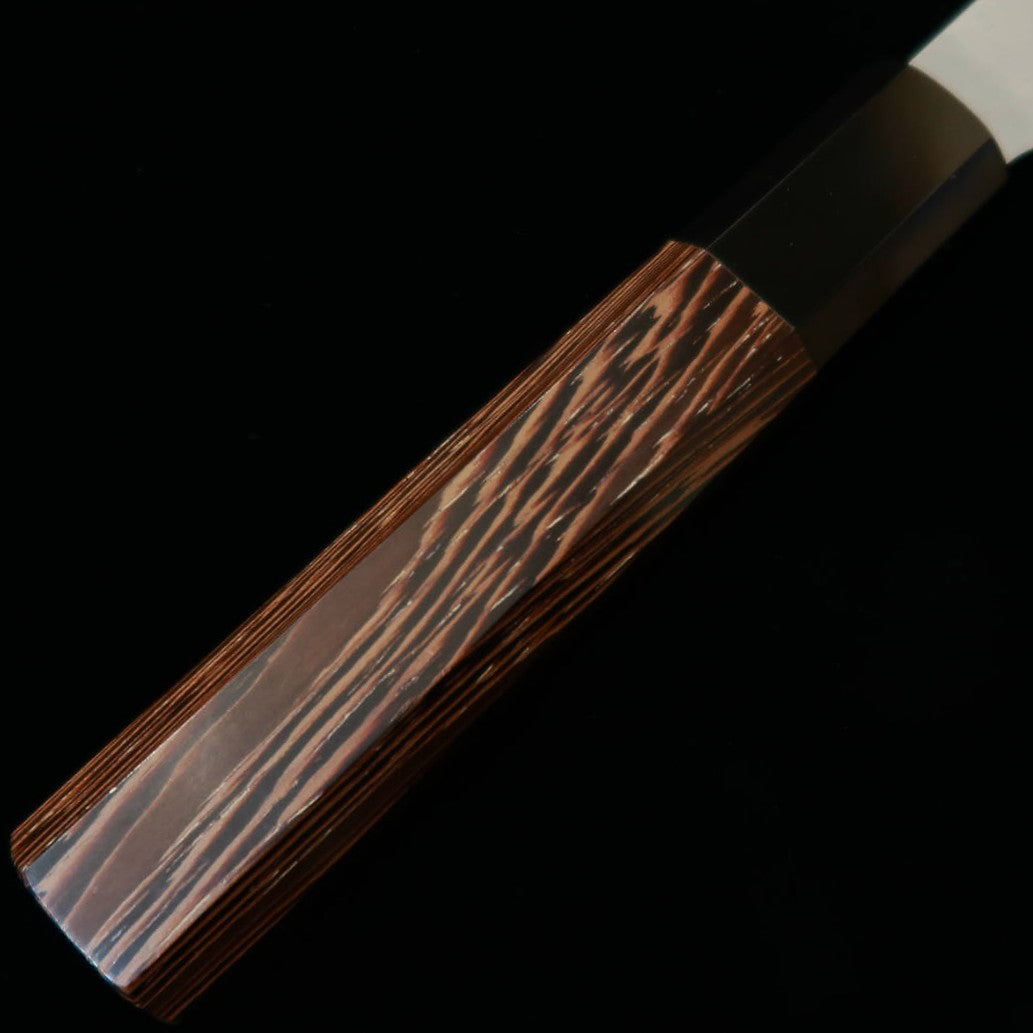 Couteau Kiritsuke Nakiri Nigara (Nigara Hamono), acier Aogami Super (Blue Paper Super), finition Tsuchime (martelé), manche octogonal en wengé (180 mm)