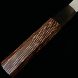 二唐刃物鍛造所 NIGARA 切付菜切 青紙スーパー 鎚目 ウェンジ八角柄（180mm）