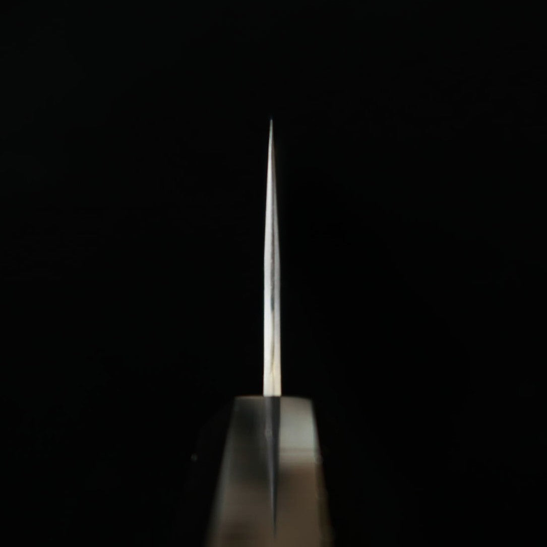 Couteau Kiritsuke Nakiri Nigara (Nigara Hamono), acier Aogami Super (Blue Paper Super), finition Tsuchime (martelé), manche octogonal en wengé (180 mm)