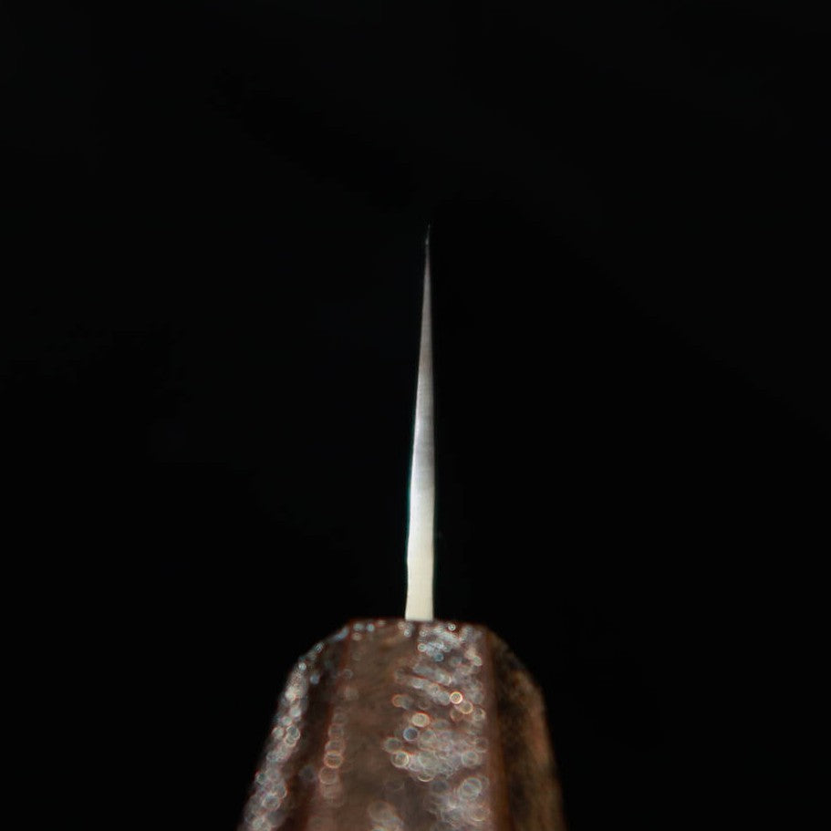 関兼次SEKIKANETSUGU 紫雲SHIUN 三徳 VG10 鎚目 紋金箔銅 漆塗樫八角柄（170mm）