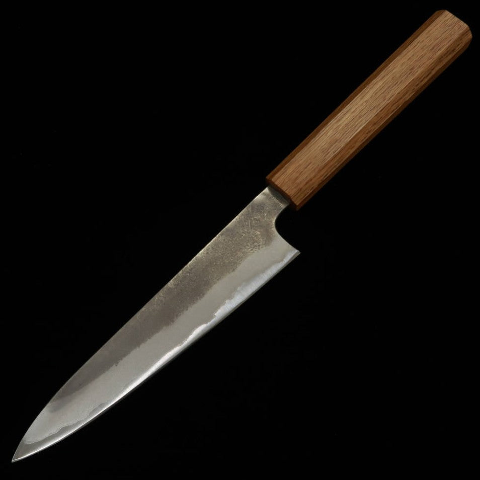 Miura MIURA Petty Acier bleu n°2 finition Nashiji, manche en chêne (150 mm)