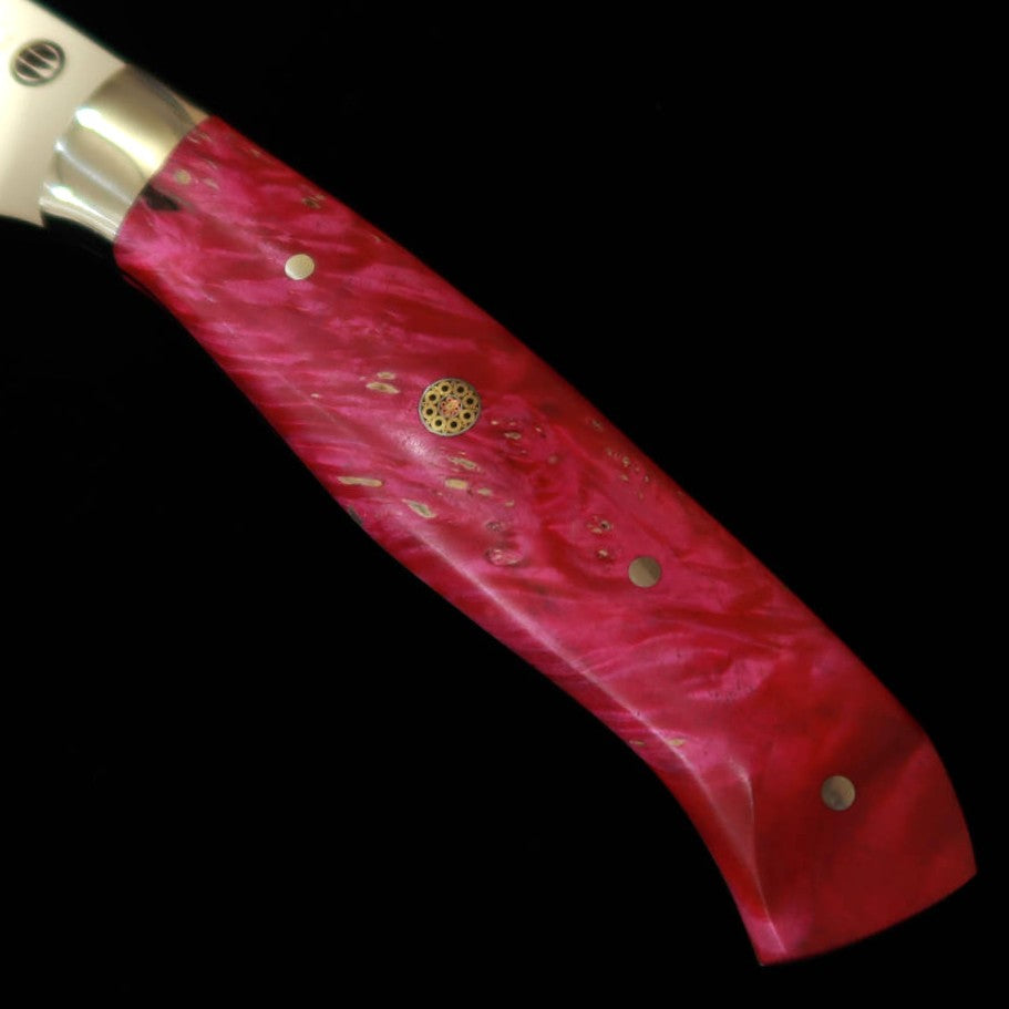 Asurah Knives × 三浦 MIURA SUS420J2  鏡面仕上げ カスタムハンドル ピンク フィレナイフ (160mm)