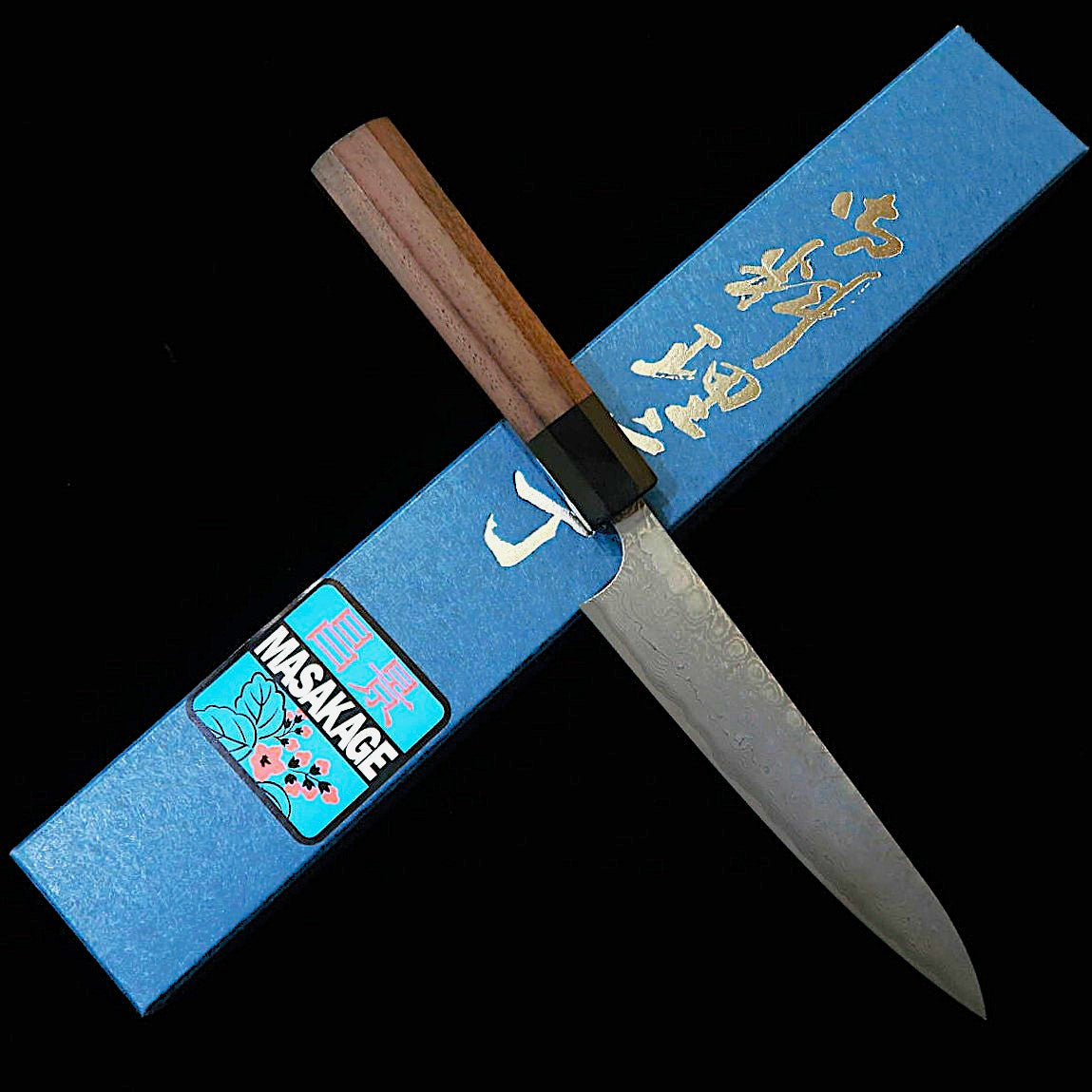 昌景MASAKAGE 雲 ペティ VG10 ダマスカス 紫檀八角柄（150mm）