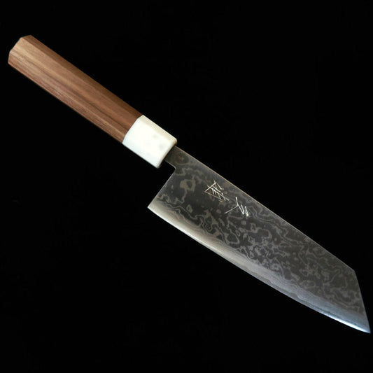 Miura Aogami No. 2 Bunka with Nickel Damascus and Walnut Handle (165mm)