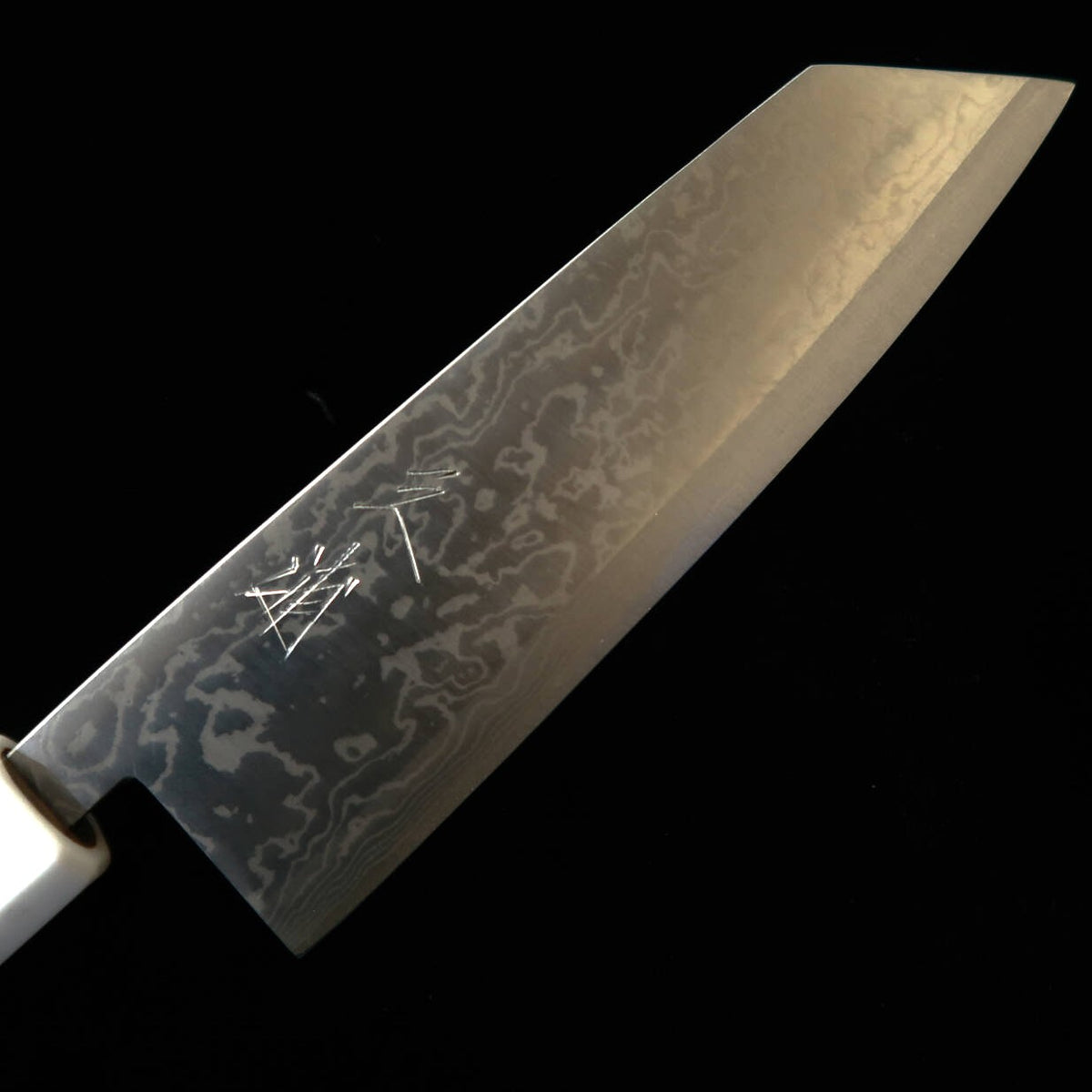 MIURA Blue Steel No. 2 Bunka with Nickel Damascus and Walnut Handle (165mm)