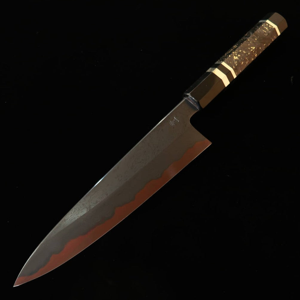 景清 KAGEKIYO 青紙一号 黒染めダマスカス カスタムハンドル 牛刀 (210mm)