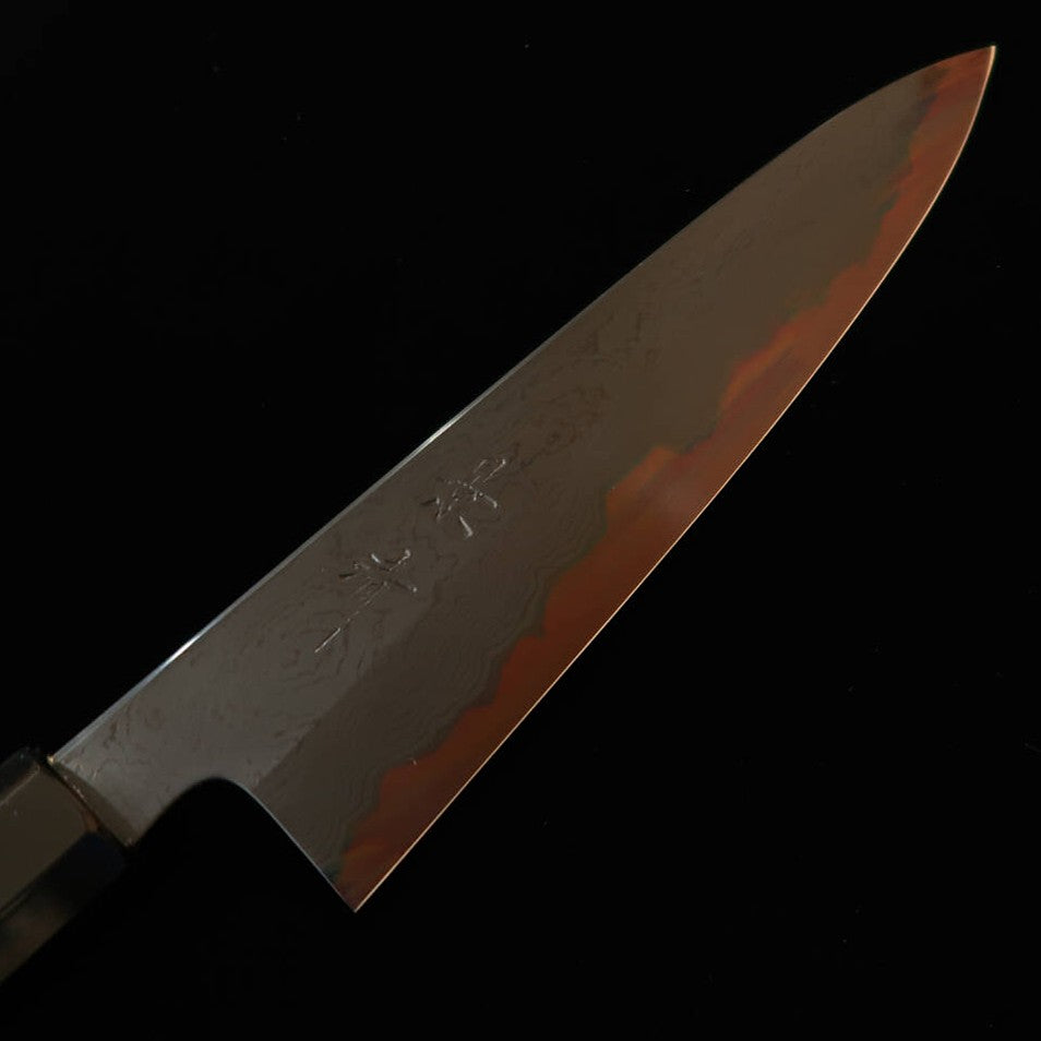 景清 KAGEKIYO 青紙一号 黒染めダマスカス カスタムハンドル 牛刀 (210mm)