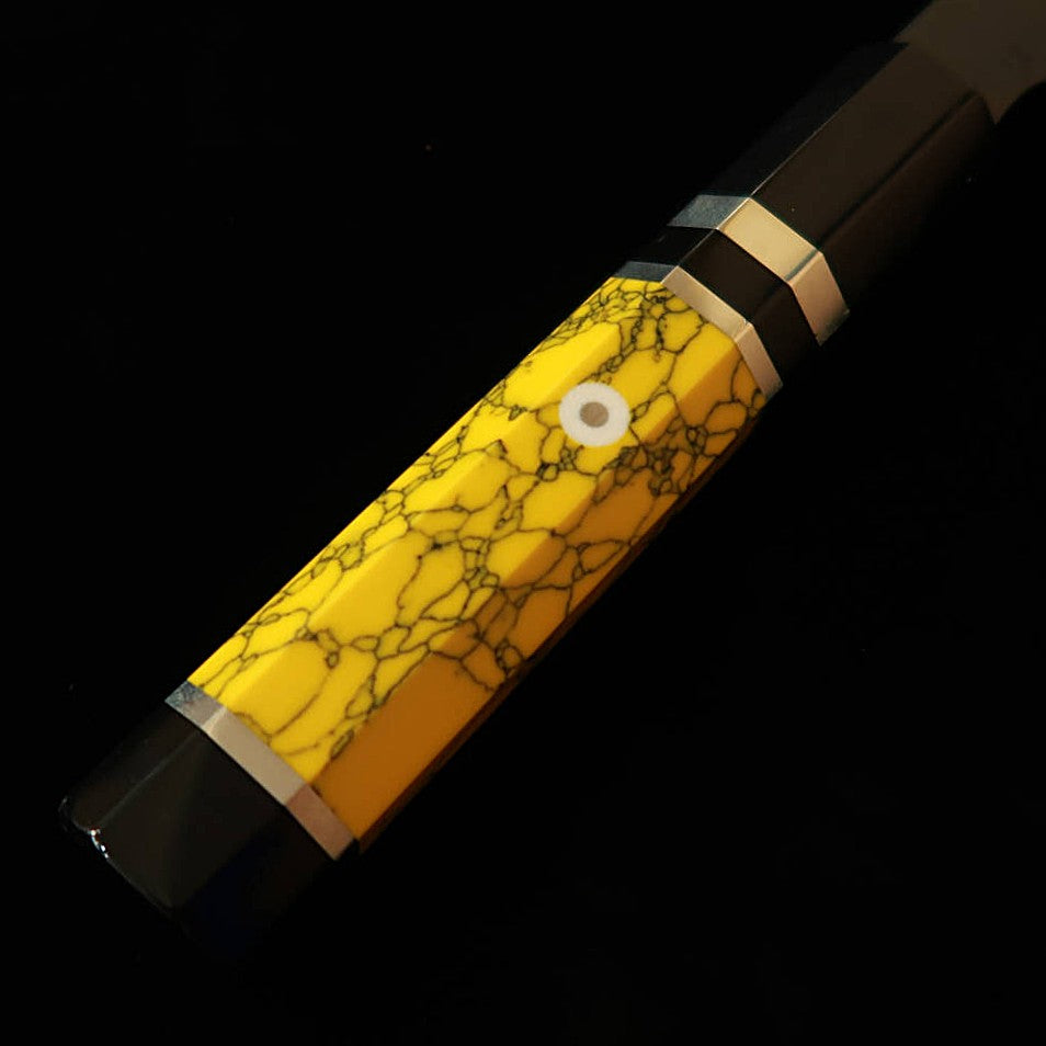 景清 KAGEKIYO 青紙一号 黒染めダマスカス カスタムハンドル 牛刀 (210mm)