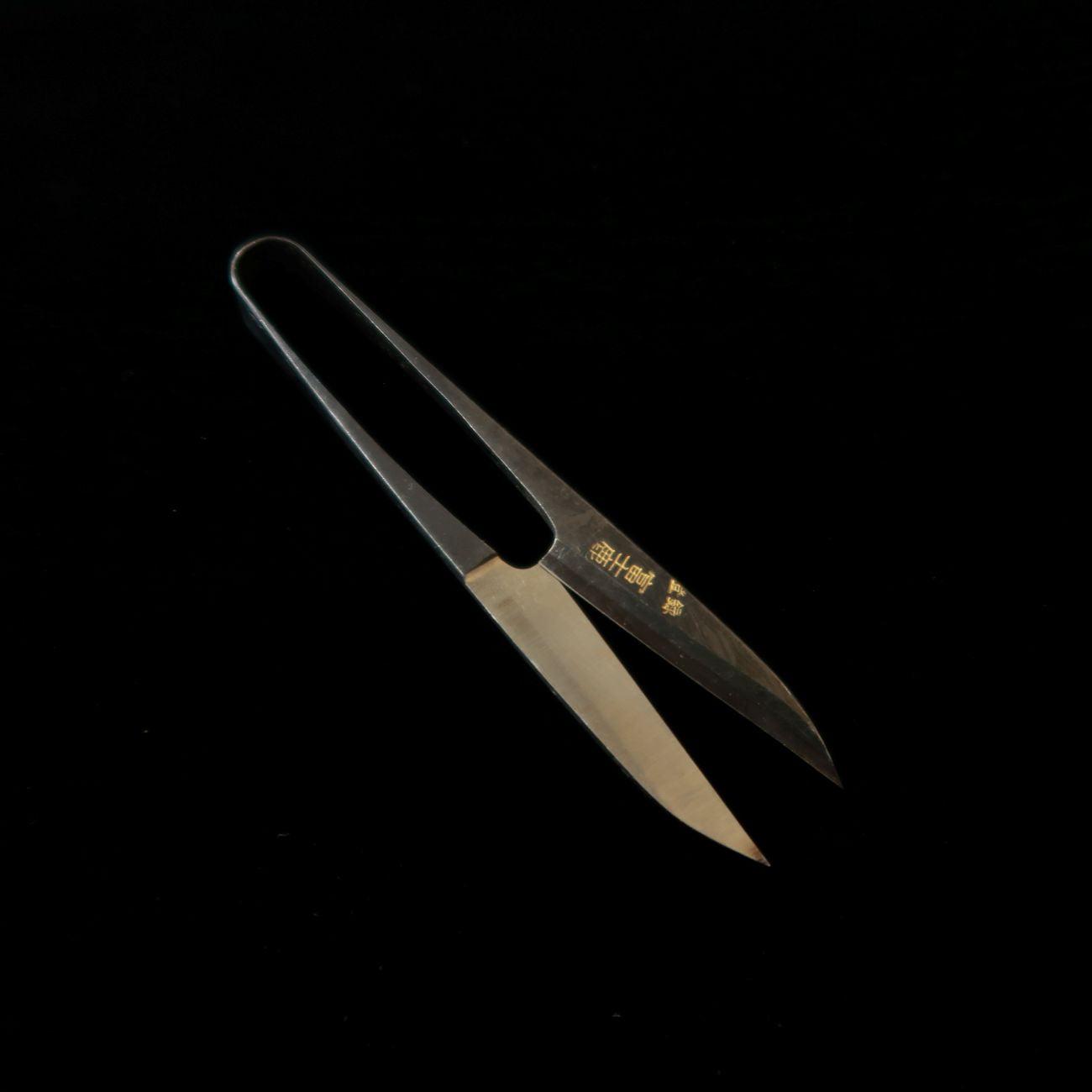 Ciseaux coupe-fil (Nigiri Basami) Fujishika Bruts de forge (Kurouchi) Longue lame finition Ibushi avec boîte (105 mm)