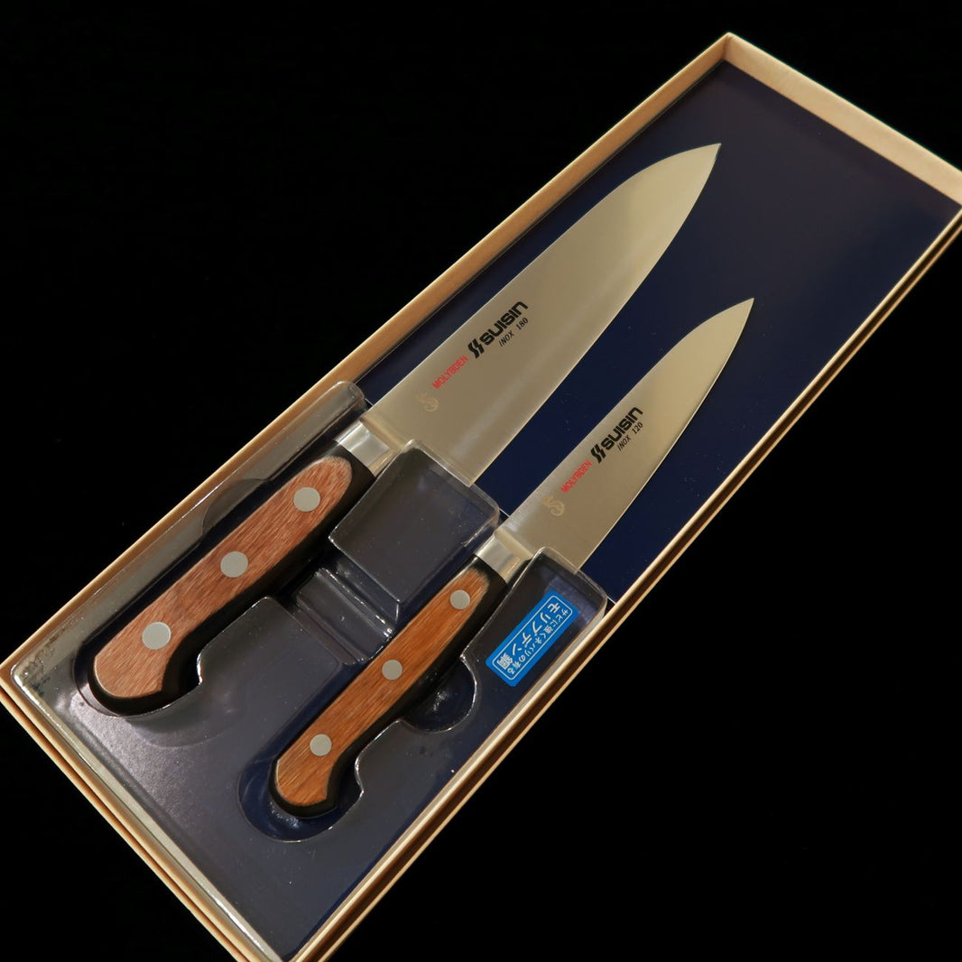酔心 SUISHIN 牛刀・ペティセット INOX B-1 （180/120mm）