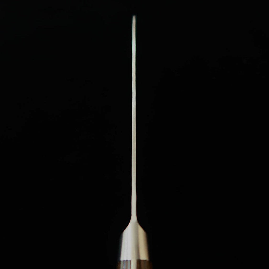 Miura MIURA Santoku Knife, Silver Paper No. 3, with Tsuba (handguard), Brown Plywood Handle (180mm)