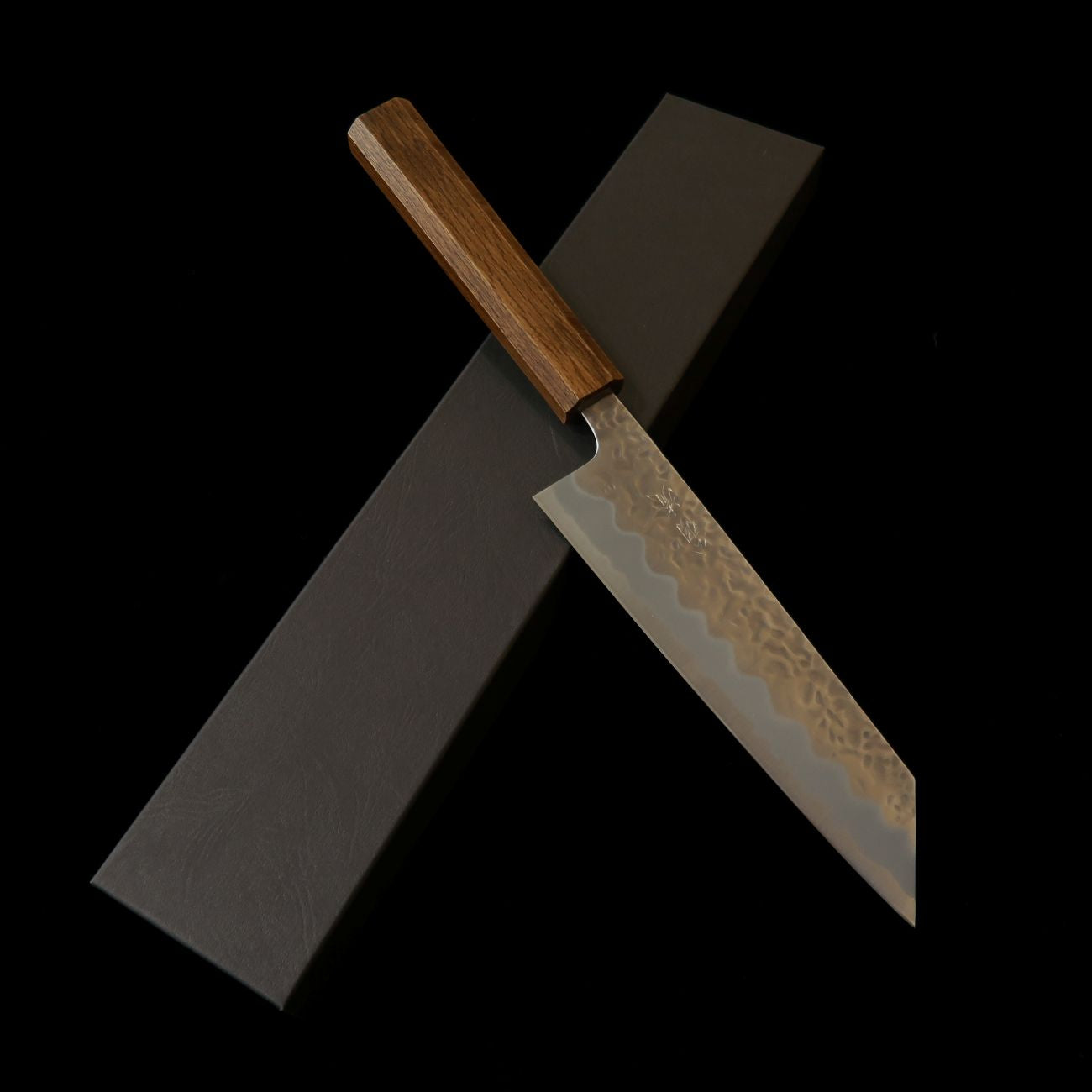 刃道 HADO 翁流  白紙一号 鎚目 ステンレスクラッド 黒樫柄 文化 (170mm)