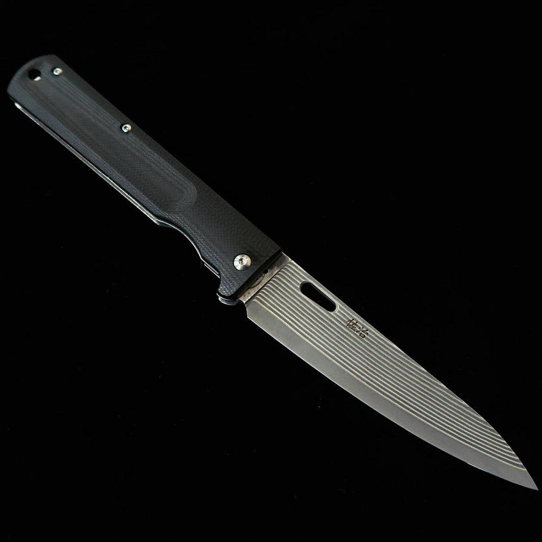 SAJI TAKESHI Saji Takeshi Cuchillo petty plegable SG2 damasco ennegrecido (150 mm)