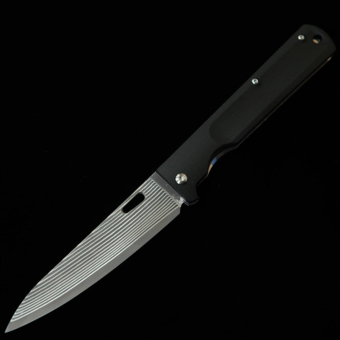 佐治武士SAJITAKESHI フォールディングペティナイフ SG2 黒染めダマスカス （150mm）