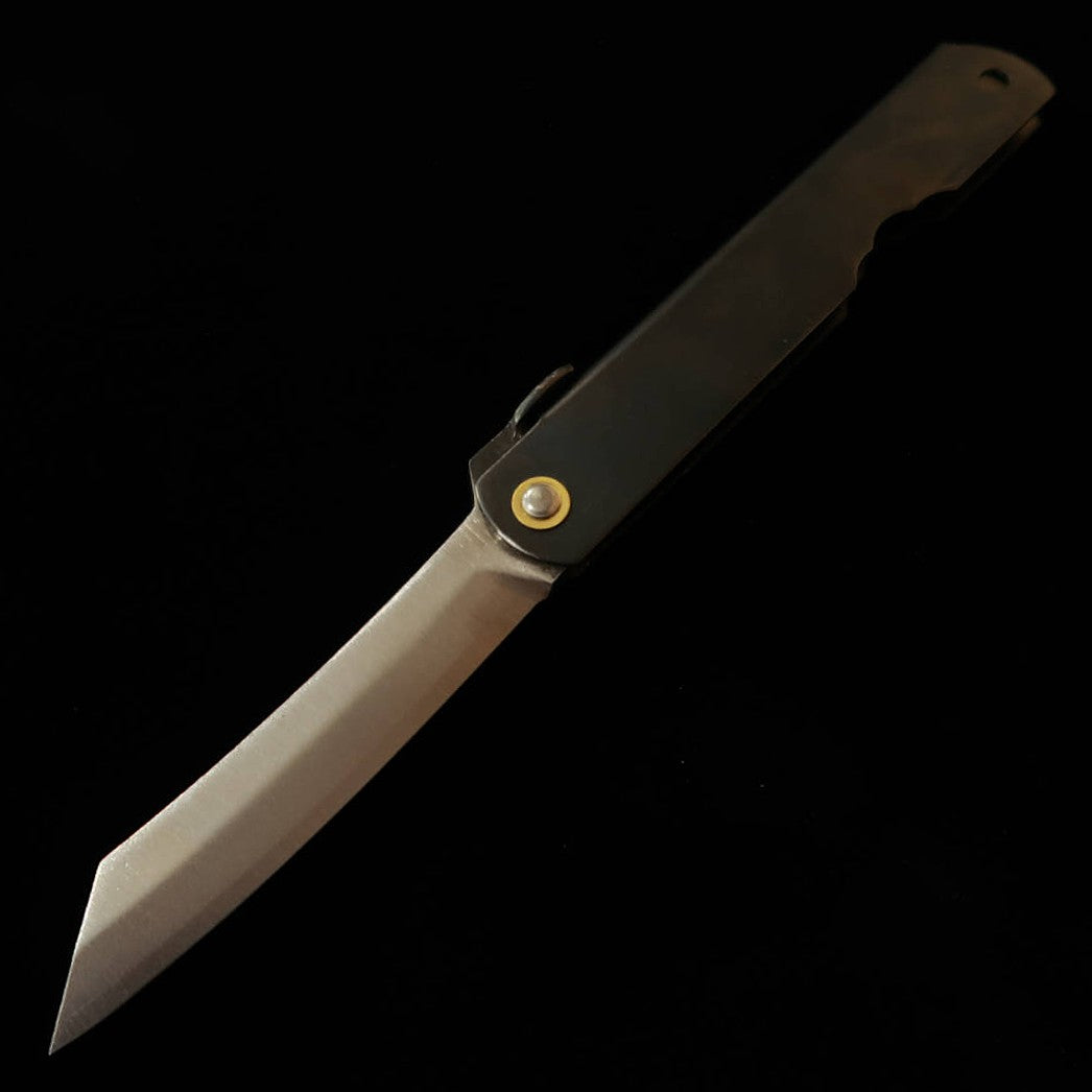 Higonokami Kanekoma Pocket Knife, Aogami Kurouchi Large (73mm)