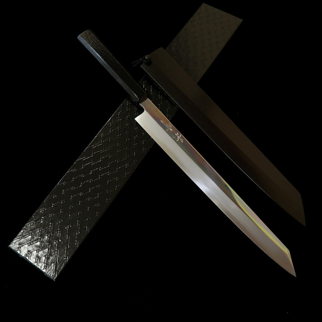 KAGEKIYO Kiritsuke Yanagiba, VG10, Mirror Finish, flatfish-skin pattern Handle (300mm)