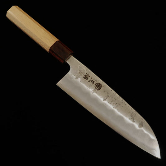 【OUTLET】三浦 MIURA 銀紙三号 梨地 三徳  ケヤキ柄 (165mm)　印字ミス