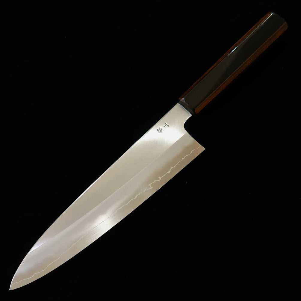 KAGEKIYO Gyuto, Ginsan (Silver 3), Kuro-Roroguri Lacquer Handle (210/240mm)