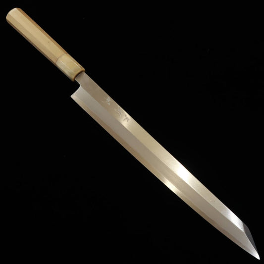 【OUTLET】三浦佩MIURA Obidama 切付柳刃 白紙二号  朴八角柄 （300mm）