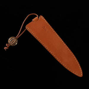 ANNE Knife Sheath for 120mm Petty, Orange with Gold-Flecked Acrylic Beads
