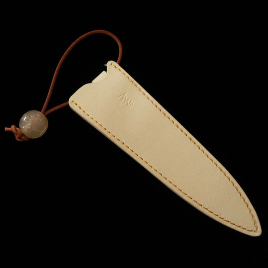 アン ANNE ナイフシース ペティ120mm用 白色×金継風アクリルビーズ