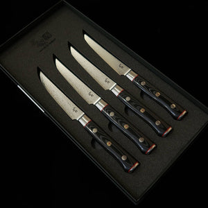 [Nouvelle référence] MCUSTA ZANMAI Zanmai Classic Pro 3 Zebra – Set de 4 couteaux à steak (115 mm)