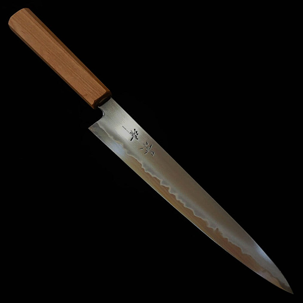 KAGEKIYO Premium White Steel No. 2, Sujihiki with Cherry Blossom Octagonal Handle (240mm)