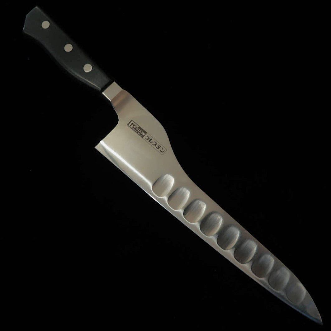 GLESTAIN Glestain cuchillo para proteínas mango con guarda de madera laminada reforzada 021TUK (210 mm)