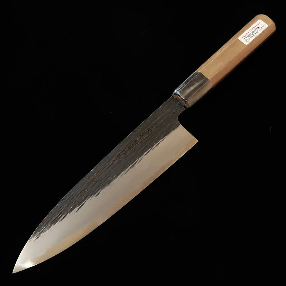 SUISIN por Kenji Togashi Forja Negra Gyuto Aço Shirogami #2 Cabo Octogonal de Búfalo Branco (210mm)