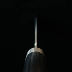 Miura Santoku Knife, Carbon Steel, Stainless Steel Inlaid, Laminated Reinforced Wood Handle (160mm)