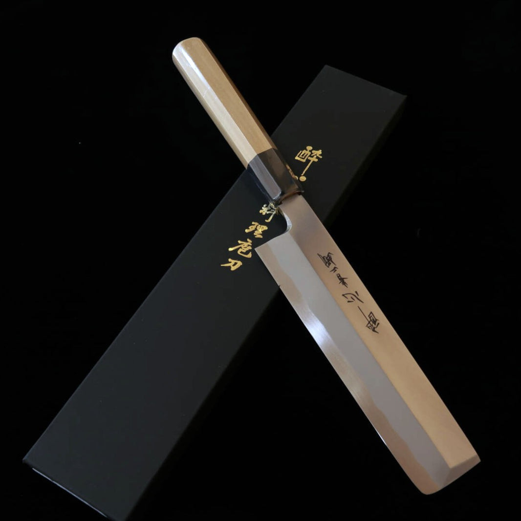 酔心 SUISIN 薄刃 青紙二号 朴八角柄 (180-210mm)