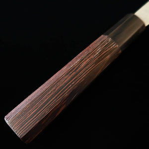 HATSUKOKORO – Ginrei, Gingami n°3, finition nacrée (nashiji), Kiritsuke Gyuto, manche en wengé (205 mm)
